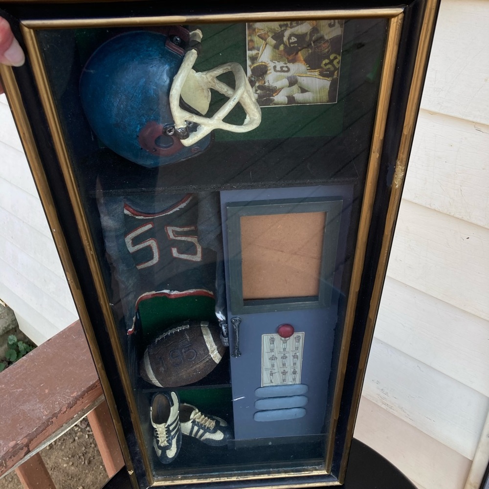 Vintage Football Shadow Box 50’s & 60’s